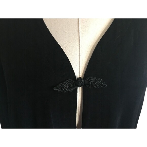 Slinky Brand Cardigan Women's Size Medium Black Jacket Long Sleeve Stretch - Picture 2 of 6